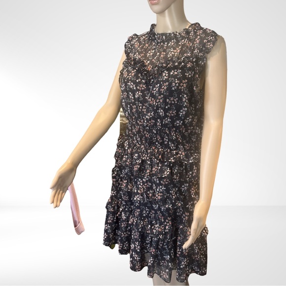 Sugar Lip 2 Floral Short Lined Sleeveless Dress  M - Picture 4 of 8